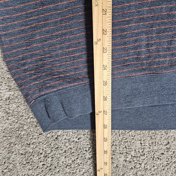 Johnnie-O Emmett Sweatshirt Mens XL Blue 1/4 Zip Pullover Stripes - Picture 12 of 14